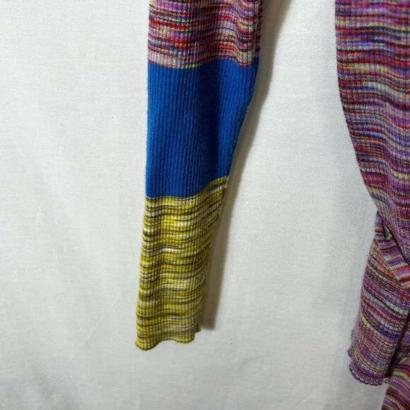 Sundance Women's Multicolor Space Dyed Stripe LS Wrap Sweater Top Size S - Picture 8 of 13